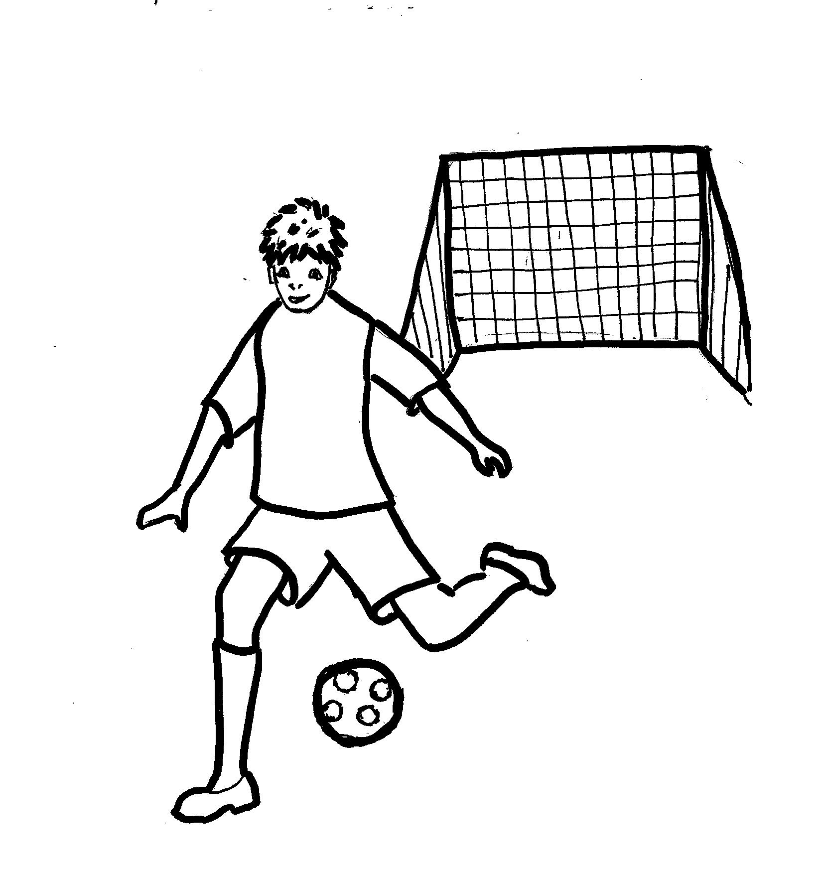 Disegni da colorare bambini I Cristiano Che Gioca A Calcio