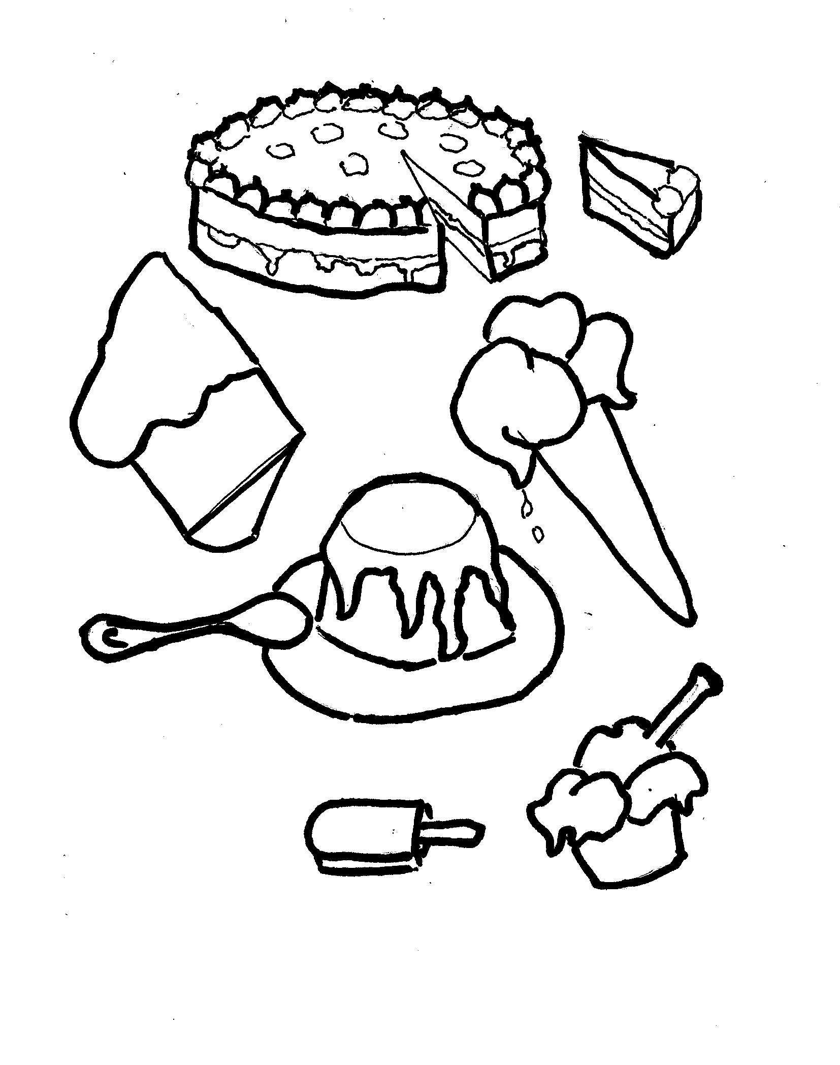 Disegni Da Colorare Bambini I Torte Gelato